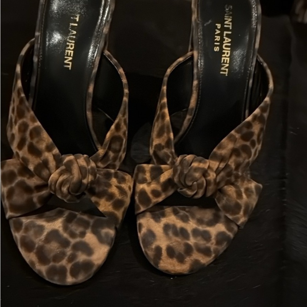 Saint Laurent Leopard Print Heels